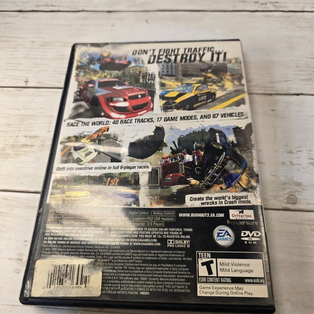 Burnout 3 Takedown PS2 PlayStation 2 Greatest Hits Racing Game EA Criterion